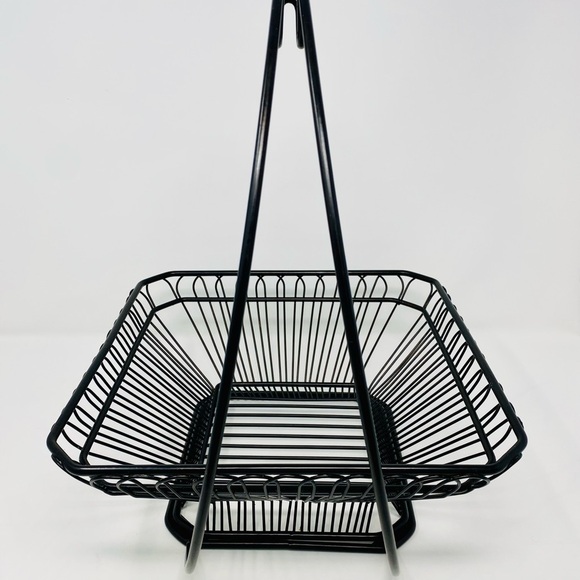 Black Metal Fruit Basket with Hook - Picture 4 of 10